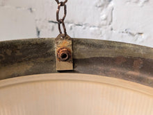Load image into Gallery viewer, Vintage Art Deco Prismatic Holophane Ceiling Light