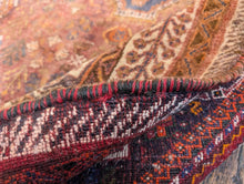 Load image into Gallery viewer, 69"x48" Vintage Hand Knotted Qashqai Wool Rug - 177 x 122cm