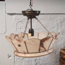 Load image into Gallery viewer, Vintage Marbled Glass Deco Flycatcher Pendant Ceiling Light