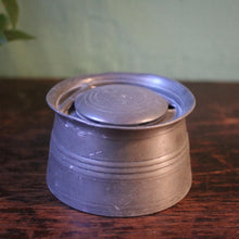 Load image into Gallery viewer, Antique Ship's Capstan Pewter Inkwell