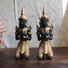 Load image into Gallery viewer, Pair of Vintage Bronze Thai Thephanom Statues