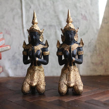 Load image into Gallery viewer, Pair of Vintage Bronze Thai Thephanom Statues