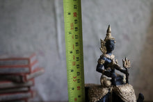 Load image into Gallery viewer, Vintage Thai Bronze Statue of Indra Riding 3 Headed Elephant