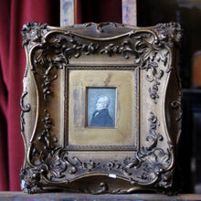 Load image into Gallery viewer, Antique Georgian Regency Portrait Miniature in Gilt Gesso Frame- Gentleman in Cravat