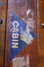 Load image into Gallery viewer, Antique Wooden Framed Steamer Trunk