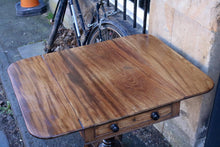Load image into Gallery viewer, Antique Georgian Regency Pedestal Pembroke Drop Leaf Dining Table