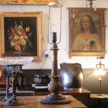 Load image into Gallery viewer, Vintage Carved Oak Table Lamp