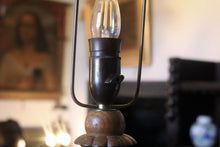 Load image into Gallery viewer, Vintage Carved Oak Table Lamp
