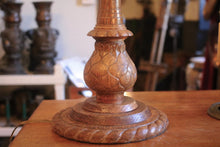 Load image into Gallery viewer, Vintage Carved Oak Table Lamp