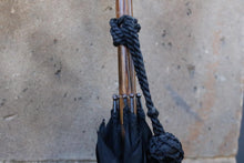 Load image into Gallery viewer, Antique Victorian Black Silk Parasol / Umbrella