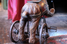 Load image into Gallery viewer, Early 20th.C Antique Swiss Black Forest Carved Bear Tricycle