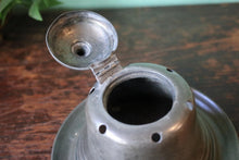 Load image into Gallery viewer, Antique Ship's Capstan Pewter Inkwell