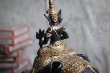 Load image into Gallery viewer, Vintage Thai Bronze Statue of Indra Riding 3 Headed Elephant
