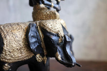 Load image into Gallery viewer, Vintage Thai Bronze Statue of Indra Riding 3 Headed Elephant