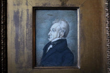 Load image into Gallery viewer, Antique Georgian Regency Portrait Miniature in Gilt Gesso Frame- Gentleman in Cravat