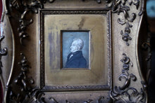 Load image into Gallery viewer, Antique Georgian Regency Portrait Miniature in Gilt Gesso Frame- Gentleman in Cravat