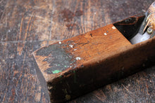 Load image into Gallery viewer, Antique Wooden Jack Plane – 24” Hand Tool with Shaped Handle & Iron Blade