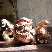 Load image into Gallery viewer, Vintage Chinese Teak Dog of Foo Carving