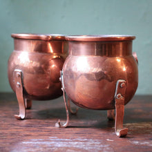 Load image into Gallery viewer, Early 20th.C Arts and Crafts Copper Condiment Pots