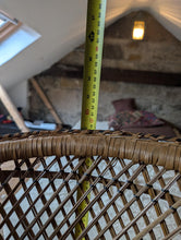 Load image into Gallery viewer, Vintage 70s Tall Rattan Tub Chair
