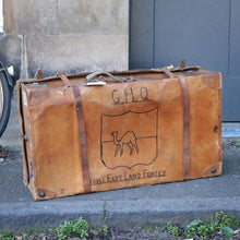 Load image into Gallery viewer, Antique Wooden Framed Steamer Trunk