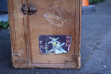 Load image into Gallery viewer, Antique Wooden Framed Steamer Trunk