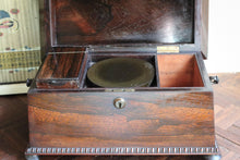Load image into Gallery viewer, Georgian Regency Rosewood Tea Caddy