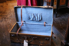 Load image into Gallery viewer, Antique Wooden Framed Steamer Trunk