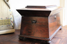 Load image into Gallery viewer, Georgian Regency Rosewood Tea Caddy