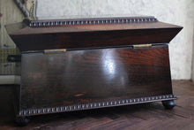 Load image into Gallery viewer, Georgian Regency Rosewood Tea Caddy