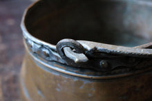 Load image into Gallery viewer, 19th Century Hand-Forged Brass Cauldron with Riveted Handle