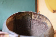 Load image into Gallery viewer, Ornate Antique South Asian Bronze Lidded Jar with Floral Relief and Hinged Lock