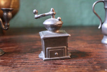 Load image into Gallery viewer, Miniature Pewter Kitchen Set – Coffee Grinder, Candelabra & Jug