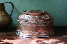 Load image into Gallery viewer, Antique Indian Copper Cricket Box – Hand Tooled and Pierced