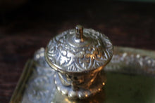 Load image into Gallery viewer, Ornate Antique Victorian Brass Double Inkwell