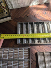 Load image into Gallery viewer, Set of 3 Vintage Industrial Chocolate Moulds – Ribbed & Diamond Patterned – c.1930s