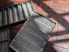 Load image into Gallery viewer, Set of 3 Vintage Industrial Chocolate Moulds – Ribbed & Diamond Patterned – c.1930s
