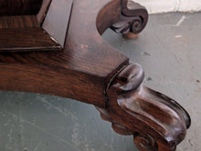 Load image into Gallery viewer, Antique Georgian Regency Rosewood Foldover Card Table on Scroll Feet - C.1830