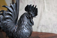 Load image into Gallery viewer, Antique Japanese Bronze Rooster & Hen – Meiji-Era Poultry Pair
