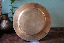 Load image into Gallery viewer, Antique Decorative Brass Charger with Foliate & Figurative Motif