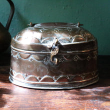 Load image into Gallery viewer, Antique Indian Copper Cricket Box – Hand Tooled and Pierced