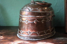 Load image into Gallery viewer, Antique Indian Copper Cricket Box – Hand Tooled and Pierced