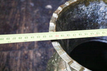 Load image into Gallery viewer, Antique Indian Brass Jardinière – Hand-Tooled with Figural Motifs – 26cm Tall