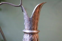 Load image into Gallery viewer, Vintage Indian Engraved Brass Ewer with Long Handle – Etched Floral Design, 11.5"