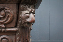 Load image into Gallery viewer, Antique C.1850 Hand-Carved Table with Mythical Sea Creatures – 97.5 x 69.5 x 57cm