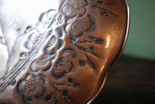 Load image into Gallery viewer, Antique Japanese Copper Blossom Dish – Floral Scalloped Bowl