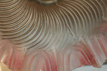 Load image into Gallery viewer, Antique Frilled Glass Pendant Light with Pink Ruffled Edge
