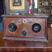 Load image into Gallery viewer, 1920s Valve Radio Receiver in Mahogany Case – Early Tube Technology
