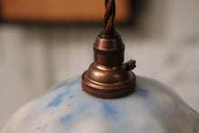 Load image into Gallery viewer, Antique Hand-Painted Opaline Glass Pendant Light – Sailing Boat & Windmill Scene, c.1920s