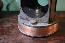 Load image into Gallery viewer, Antique BRIMI Copper & Steel Railway Lamp – Early 20th Century